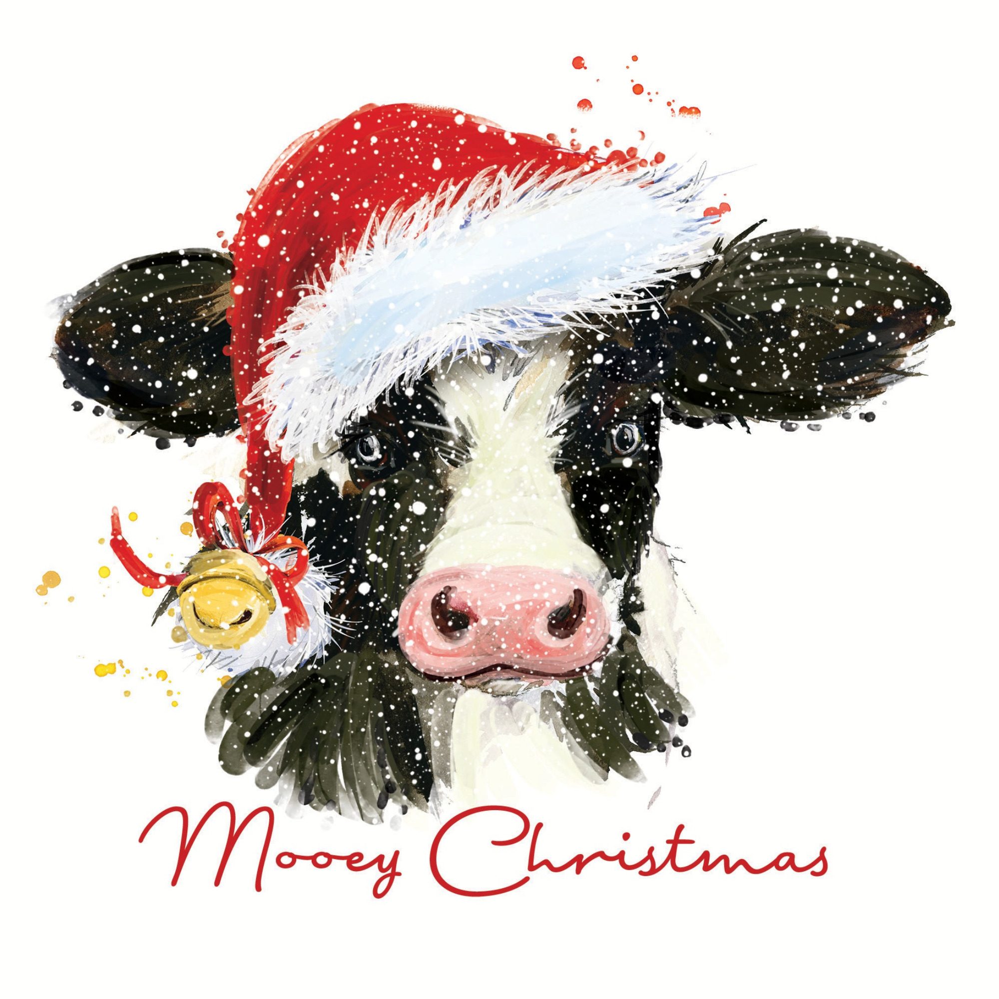 Christmas Card – Christmas Cow Bell – Hospice at Home