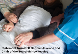 Statement from CEO Debbie Mckenna and Chair of the Board Shirley Reveley